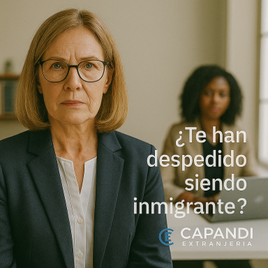 Defensa laboral para inmigrantes ante despidos o abusos Mujer inmigrante afectada por despido laboral injusto